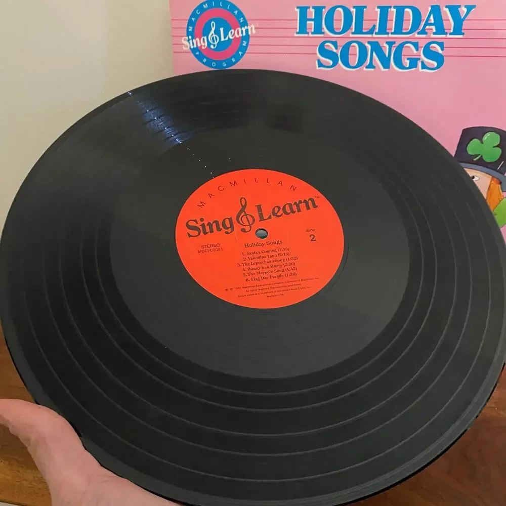 Vintage 1987 Holiday Songs Sing & Learn Vinyl Record